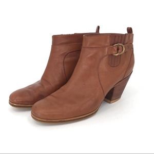 RACHEL COMEY Hitch Buckle Bootie Leather Brown 9